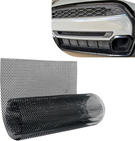 1 PC Car Grill Mesh ، 3 × 6 مم من سبيكة الألومنيوم من الألومنيوم ، شبكة الشبكة الأمامية ، 39.37 "× 12.99" شبكة حماية تنفيس متعددة الوظائف ، فتحات التهوية العالمية للسيارات (الأسود) in Saudi Arabia