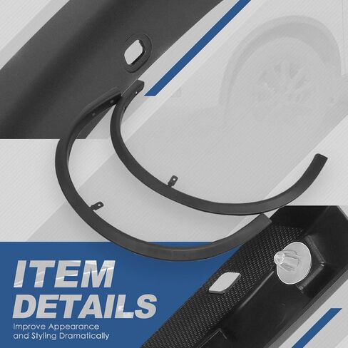 سلالة السيارات 2PCS على غرار مصنع العجلة الخلفية Fender Fender Kit متوافق مع نيسان Rogue 2014-2020 ، سائق وركاب ، أسود محكم in Kuwait