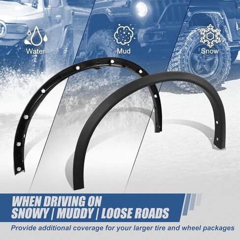سلالة السيارات 2PCS على غرار مصنع العجلة الخلفية Fender Fender Kit متوافق مع نيسان Rogue 2014-2020 ، سائق وركاب ، أسود محكم in Kuwait