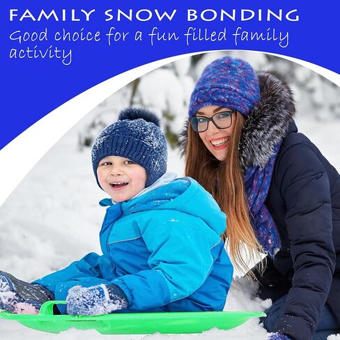 Slippery Racer Heavy-Duty Cold Resistant Downhill Pro Adults and Kids Plastic Outdoor Winter Saucer Disc Snow Sled with Handles- (Purple, 1) in Kuwait