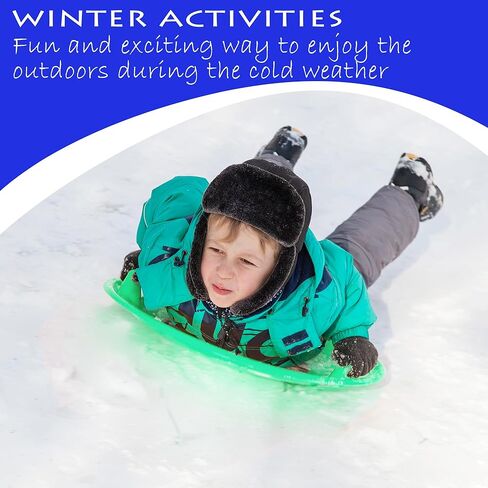 Slippery Racer Heavy-Duty Cold Resistant Downhill Pro Adults and Kids Plastic Outdoor Winter Saucer Disc Snow Sled with Handles- (Purple, 1) in Kuwait