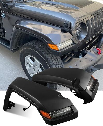 Frend Fender Flares مع الأضواء المتوافقة مع Jeep Wrangler JL JLU/RUBICON 2/4-DOOR 2018-2024 TOP TOP TOP in Kuwait