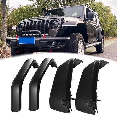 Frend Fender Flares مع الأضواء المتوافقة مع Jeep Wrangler JL JLU/RUBICON 2/4-DOOR 2018-2024 TOP TOP TOP in Kuwait