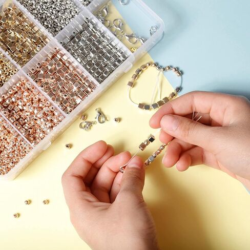Incraftables Rondelle Beads for Jewelry Making 800pcs. Rhinestone Spacer Beads for Kids & Adults. Crystal Rondelle Spacer Beads for Bracelet Making (6mm, 8mm & 10 mm). Bead Spacers for Jewelry Making in Saudi Arabia