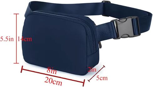 حزمة حزام فاني للنساء Crossbody حقيبة للرياضة القابلة للتعديل (Navy Blue) in Kuwait