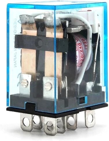 Intermediate Relay HH62P LY2NJ 10A Micro Electromagnetic Relay AC/DC 12V 24V 110V 220V 380V with 8 Pins Socket Base PTF08A (AC-12V-With-socket) in Saudi Arabia