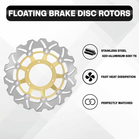 Front Brake Disc Rotors and Pads Kit for Honda CBR 600 F3 CBR600F3 1995-1998 in Saudi Arabia
