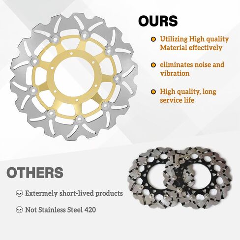 Front Brake Disc Rotors and Pads Kit for Honda CBR 600 F3 CBR600F3 1995-1998 in Saudi Arabia