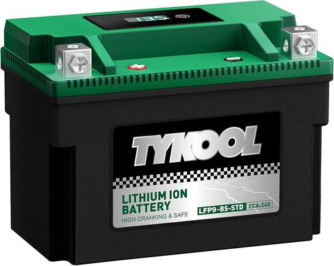 ytx9 -bs -std 240cca lithium lifepo4 stypercycle battery ، 2x amps amps ، 5x life ، powersports battery ، for scooter ، atv ، utv (polaris 150cc) ، bmw (310cc ، 650cc ، 1000cc) ، honda ، kawasaki in Kuwait
