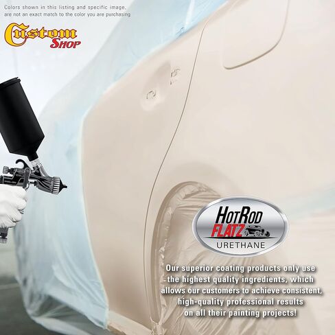 متجر مخصص - Wimbledon White - Hot Rod Flatz Flat Matte Matte Satin Urethane Auto Paint - Complete Quart Paint Kit - Professional Low Shine Automotive ، Car Truck Truck ، in Saudi Arabia
