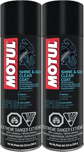 E10 دراجة نارية Shine & Go Silicone Clean Spray Cleaner 0.550ml 1.1L مرمم بلاستيكي خارجي 2 × 0.55L in Saudi Arabia