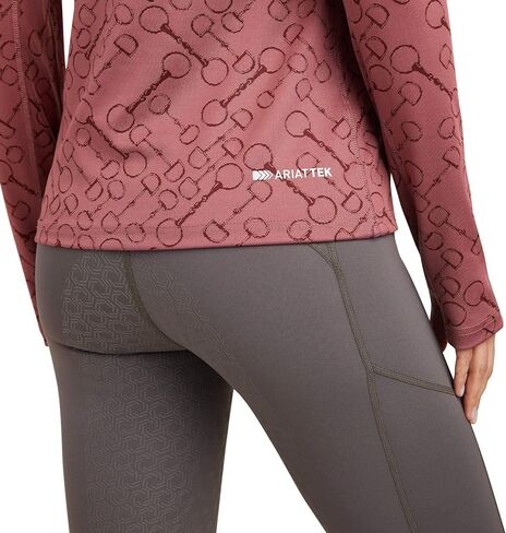 آريات أنثى نبوءة 1/4 Zip Baselayer Wild Ginger Bit Jaquard Medium in Saudi Arabia