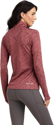 آريات أنثى نبوءة 1/4 Zip Baselayer Wild Ginger Bit Jaquard Medium in Saudi Arabia