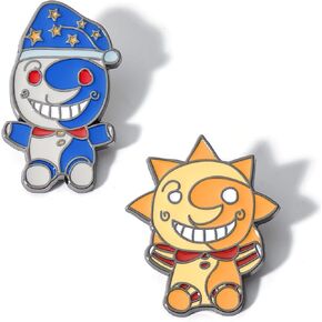 Pounchi Horror Game Enamel Pins (2 Pcs) Cartoon Video Game Lapel Pin Badge Office Supplies Gift for Bag Backpacks Teens in Saudi Arabia