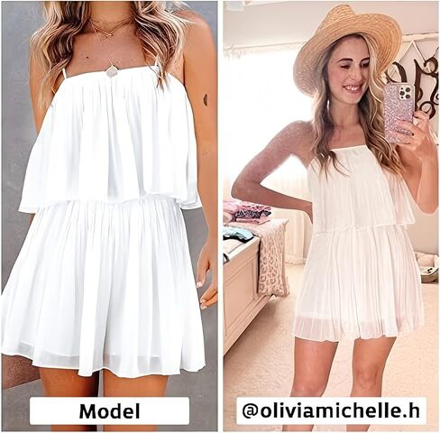 Women's Summer Sleeveless Jumpsuit Chiffon Romper Casual Beach Cover-up Dressy Outfit P in Saudi Arabia