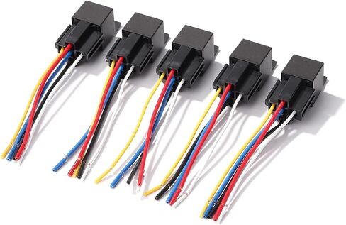 5pcs 12v/24v 40a مجموعة ترحيل السيارات مع SPDT SCOCKNESS 5 دبابي in Saudi Arabia