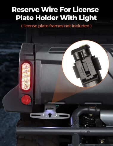 Kemimoto Trend Signal Kit متوافقة مع 2020+ Defender Can-Am ، Street Legal Kit مع قرن 110 ديسيبل ، و utv blinker بوقت 110 ديسيبل ، مع إشارة الانتقال الذاتي وضوء الخطر in Kuwait