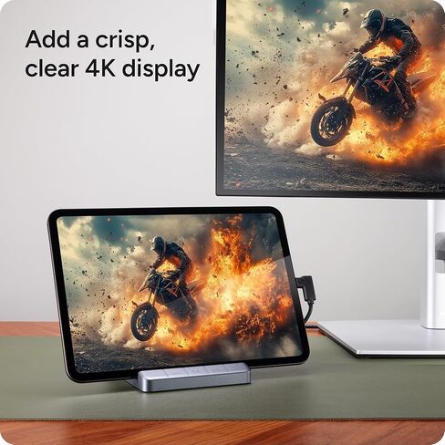 موزع ZAGG ذو 4 منافذ - USB-C PD متعدد الاستخدامات، USB-A، USB-C، محول HDMI، شحن عالي السرعة ودعم شاشة 4K، صغير الحجم للسفر، متوافق مع Windows، macOS، iPadOS، ChromeOS، Android in Kuwait