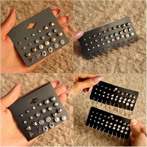 65pcs Gold Plated Jewelry Set include Multi Layered Necklaces, Bracelets and Earrings Set, Crosses Pearls Layered Choker Designs for Women Party Friendship Gift​​ in Kuwait