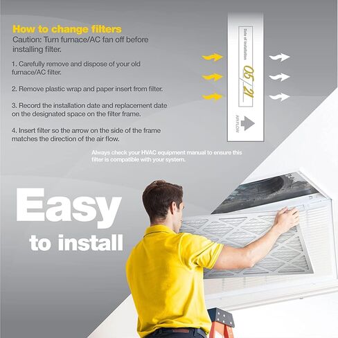 12x20x1 (11.75 x 19.75) Enviroflow Air Filter (Merv 8 ) (4 Pack) in Saudi Arabia