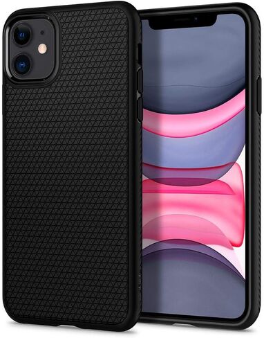 Spigen Liquid Air Armor مصمم لحافظة iPhone 11 (2019) - أسود مطفي in Saudi Arabia
