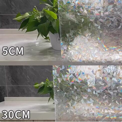 Window Privacy Film Decorative Stained Glass Window Film Sunscreen Glass Adsorption Film Suitable for Tenants Electrostatic Adsorption Frosted Stickers for Home Doors (RainbowYXJ, 23.6 * 78.7inch) in Saudi Arabia