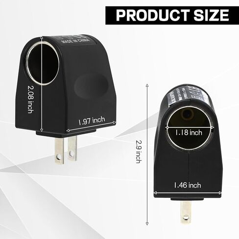 AC Universal to DC ، DC 12V 500MA Car Dillette Wighter to Wall Outlet Adapter ، Car AC إلى محول أنثى العاصمة ، قابس جدار محول إمدادات الطاقة لأجهزة السيارة in Kuwait
