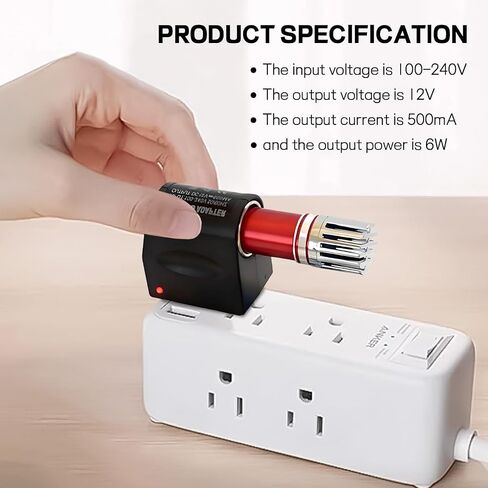AC Universal to DC ، DC 12V 500MA Car Dillette Wighter to Wall Outlet Adapter ، Car AC إلى محول أنثى العاصمة ، قابس جدار محول إمدادات الطاقة لأجهزة السيارة in Kuwait