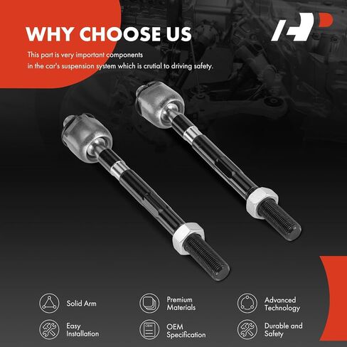 A-Premium 2 x Front Inner Tie Rod Ends, Compatible with Hyundai Elantra 2011-2016, Veloster 2012-2017, Elantra Coupe 2013-2014, Elantra GT 2013-2017 in Saudi Arabia