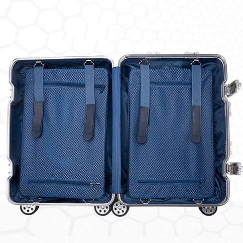 24 Inch Full Aluminum Body Luggage, All Aluminum Suitcase 24 Inch, Aluminium Luggage Weaving Texture Surface Metal Hard Shell Body Large Suitcase with TSA Locks (Gun Metal, 24 inches) in Saudi Arabia