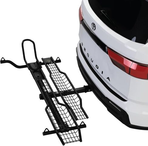 MotoTote Sport - Trusted Motorcycle Hitch Carrier (600 lbs. Capacity) with Zero Wobble Hitch Mount & Ramp, Fits Wide Size Tires in Saudi Arabia