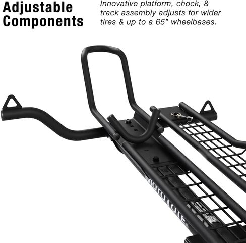 MotoTote Sport - Trusted Motorcycle Hitch Carrier (600 lbs. Capacity) with Zero Wobble Hitch Mount & Ramp, Fits Wide Size Tires in Saudi Arabia