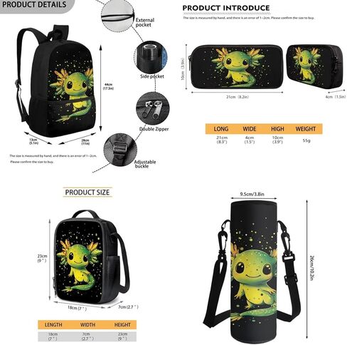 JEOCODY Kids Bookbag Camo Hunting Deer Backpack and Lunch Box Set, Boys Girls American Flag School Bag Water Bottle Holder and Pencil Pouch Girls Daypack Back to School Accessories in Saudi Arabia