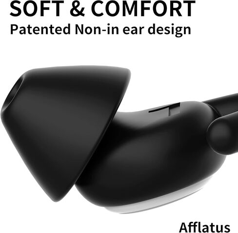 Afflatus Ear Plugs for Sleeping Noise Cancelling, 2 Pairs (S+L) Comfortable Reusable Noise Reduction Ear Plugs, Earplugs for Sleep, Snoring (Pure Black) in Saudi Arabia