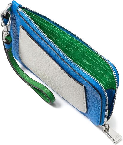 Kate Spade New York Women's Ava Colorblocked Pebbled Leather Coin Card Case Wristlet, Parchment Multi, Carry-On 20-Inch in Kuwait
