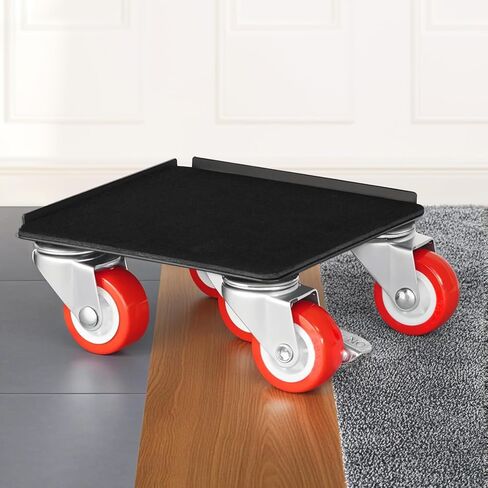 VEVOR Furniture Dolly، الحمولة القصوى 3474 رطلاً، محركات الأثاث الثقيلة مع 5 عجلات دوران 360 درجة، لوحة من الصلب الكربوني، مجموعة أدوات منزلق رفع الأثاث للأجهزة والأريكة والثلاجة والغسالة in Saudi Arabia
