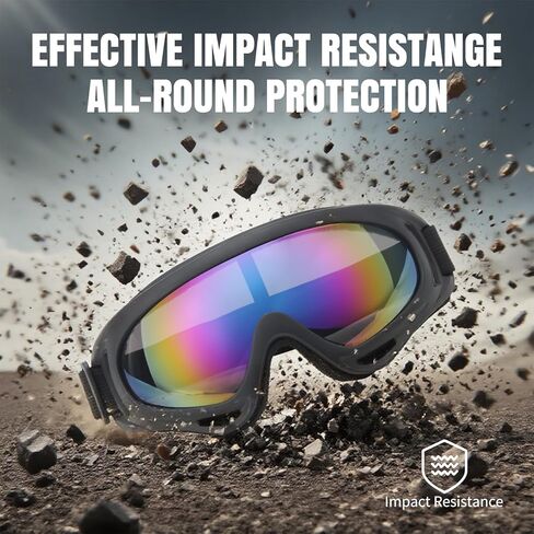 LKV 13Pcs Motorcycle Gear Set - Motorcycle Goggles 5 Pairs Dirt Bike ATV Ski Riding Goggles UV Protection Dustproof Windproof with 8 Skull Face Cover Mask for Men Women in Saudi Arabia