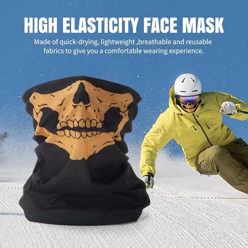 LKV 13Pcs Motorcycle Gear Set - Motorcycle Goggles 5 Pairs Dirt Bike ATV Ski Riding Goggles UV Protection Dustproof Windproof with 8 Skull Face Cover Mask for Men Women in Saudi Arabia