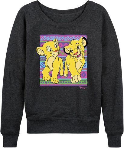 Disney - The Lion King - Simba Nala Pattern - Women's Lightweight French Terry Pullover in Saudi Arabia