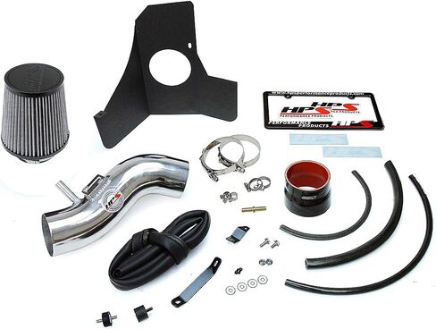 HPS Polish Shortram Air Countake Kit + Heat Shield Cool RAM متوافق مع 2017-2024 Honda Ridgeline 2016-2024 Pilot 2019-2024 Passport 3.5L V6 ، 827-621p in Saudi Arabia