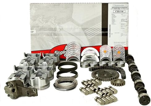 مرحلة 2 HP Master Engine Rebuild Kit Fits: 1993-1995 Chevrolet SBC 350 5.7L V8 W/Stage-2 HP Cam & Flat-Top Pistons & Double Roller Timing in Saudi Arabia