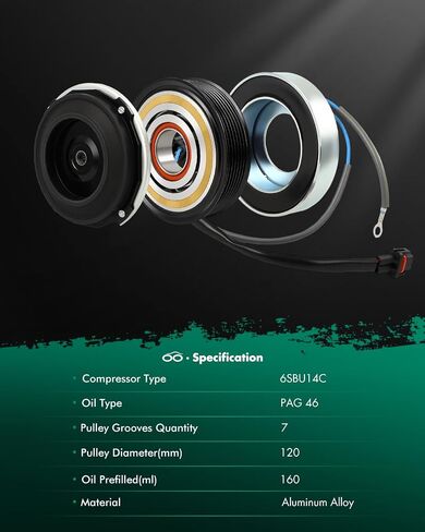 SCITOO AC Compressor Clutch for 2018-2022 for Honda Accord 1.5L 7513356 14-1588C 388106A0A01 Air Conditioner AC Compressor Clutch Kit in Saudi Arabia