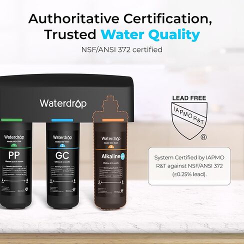 فلتر مياه تحت الحوض من Waterdrop WD-10GC، بديل لنظام تصفية المياه تحت الحوض من Waterdrop TSA & TSB & TSB CM 3 مراحل in Saudi Arabia
