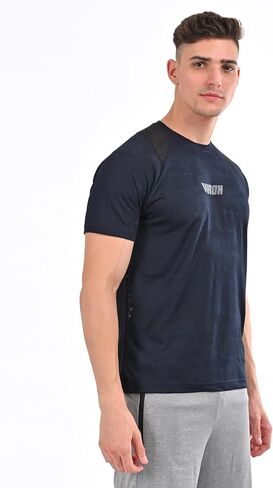 VIROH Men’s PowerMove Quick-Dry Camo Tee, Lightweight Moisture-Wicking Activewear, Short Sleeve T-Shirt in Saudi Arabia