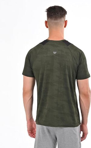 VIROH Men’s PowerMove Quick-Dry Camo Tee, Lightweight Moisture-Wicking Activewear, Short Sleeve T-Shirt in Saudi Arabia
