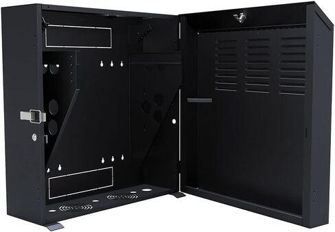 NavePoint 6U Vertical Server Rack Enclosure, Low Profile, 20.6" Deep, Max Weight Capacity 132lbs - 6U Network Cabinet Vertical Wall Mount, Perforated, Black in Saudi Arabia