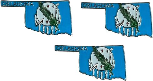 Pack of 3 State Map Shaped Lapel Pins; Three Tie Pin Badges in Kuwait