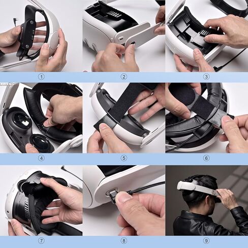 حزام رأس مريح من G-STORY قابل للتعديل متوافق مع ملحقات Vision Pro VR، حزام النخبة لاستبدال سماعة الرأس Vision Pro، يقلل من إجهاد الوجه، وسادة ناعمة خفيفة الوزن لـ Apple VR in Kuwait