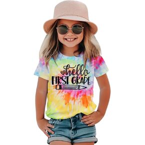 MODNTOGA Kid Girl Boy First Day of School Shirt Back to School T-Shirt Hello Kindergarten 1st 2nd 3rd Grade Graphic Tee Tops in Saudi Arabia