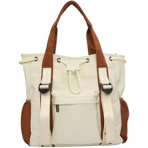 حقيبة حمل الكتف مع سستة ورباط متعددة للنساء والرجال ، حقيبة اليد النايلون حقيبة غير رسمية لعمل السفر in Kuwait